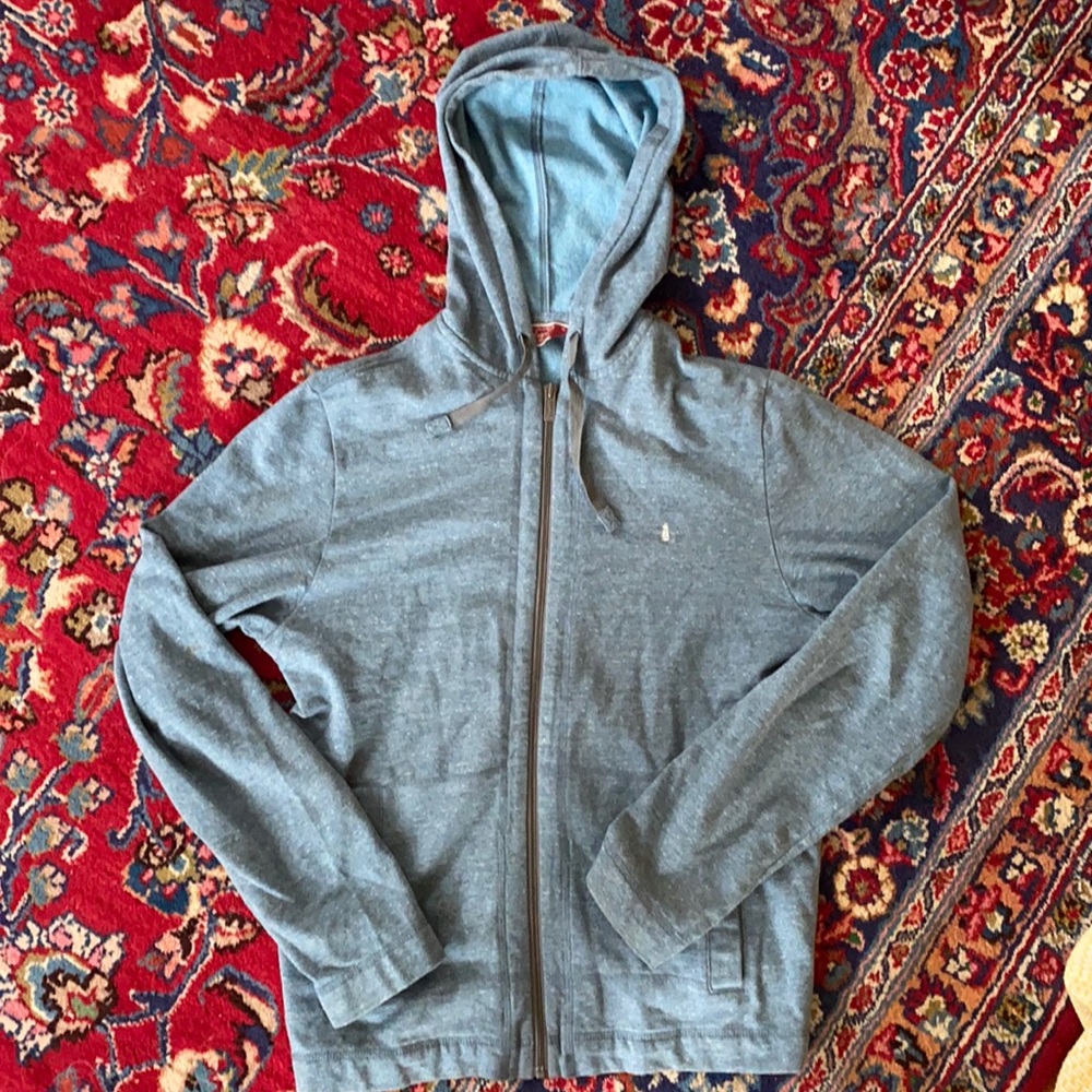 Soft Blue Zip Up Hoodie